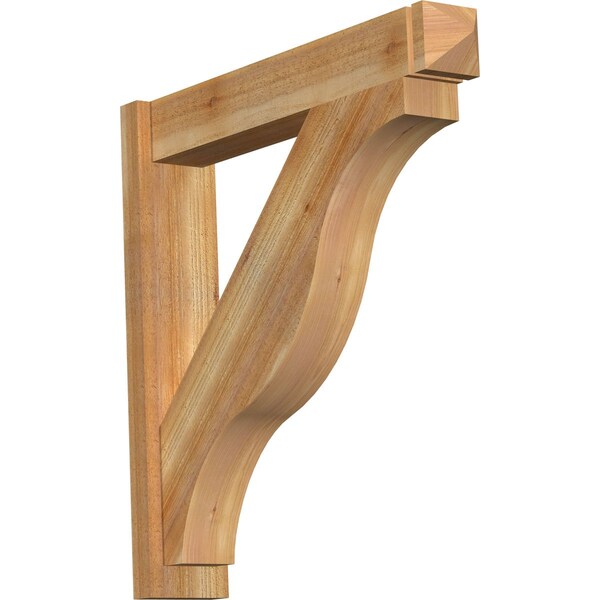 Ekena Millwork Funston Arts & Crafts Rough Sawn Outlooker, Western Red Cedar, 6"W x 32"D x 32"H OUT06X32X32FST03RWR - main